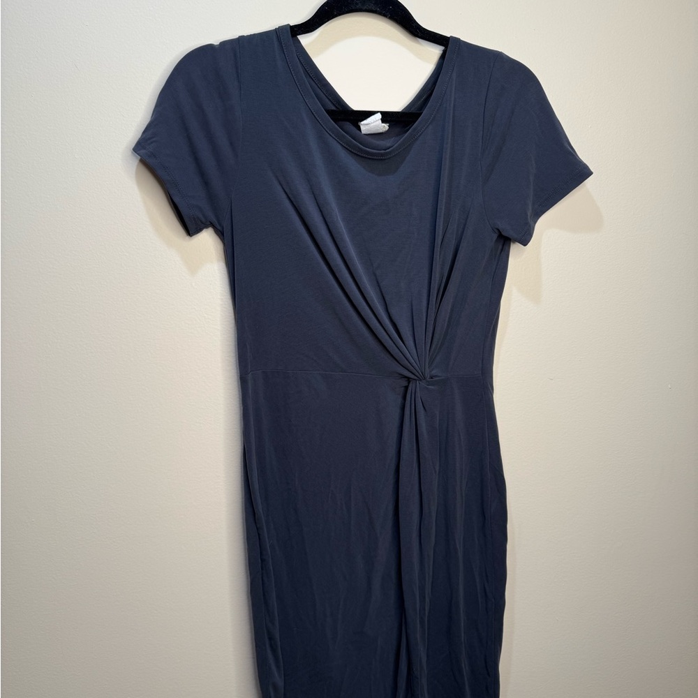 Elegant Black Knot-Front Dress